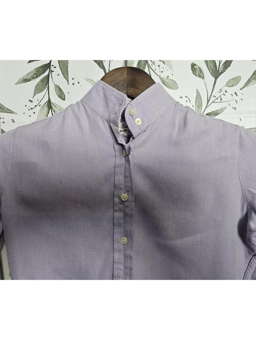 Essex Shirt Purple Boys Size 14 Signature Collection Cotton